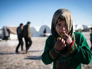 أ.ف.ب/طفل في مخيم اعزاز شمال سوريا