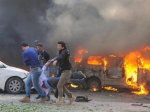 جانب من أحد التفجيرات في العاصمة السورية/ أرشيفية