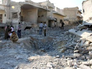 اثار القصف على المعرة