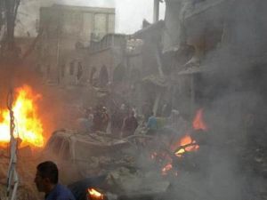 صورة لانفجار سيارة مفخخة في منطقة دف الشوك/دمشق.26/10