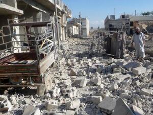 اثار المعارك في القصير /سوريا/أ.ف.ب