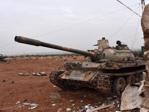 دبابة للجيش السوري في ريف حلب