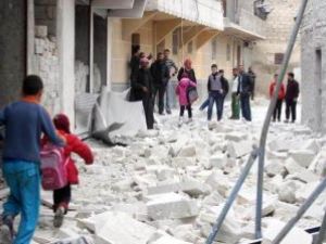  اعتداء "إرهابي" بقذيفة هاون على مدرسة في حي المالكي بالعاصمة دمشق .