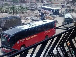 حافلات لنقل مسلحي داعش من مخيم اليرموك