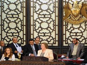 رئيسة البرلمان السوري، هدية عباس