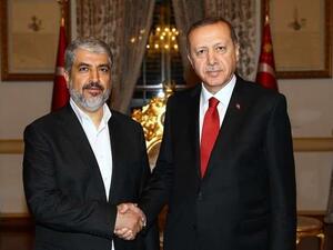 الرئيس التركي والقيادي السابق في حركة حماس خالد مشعل