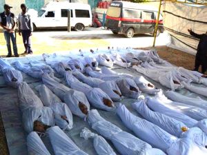 يقول معارضو الرئيس السوري بشار الأسد إن قواته استخدمت صواريخ محملة بغاز سام