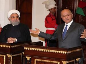 الرئيسان العراقي برهم صالح والإيراني حسن روحاني