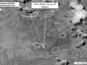 مطار الشعيرات بريف حمص الذي استهدفته واشنطن بصواريخ مجنحة
