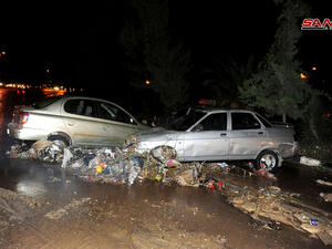 سيول وفيضانات تغمر أحياء في دمشق وريفها