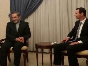 الرئيس السوري بشار الأسد ومستشار المرشد الأعلى الإيراني علي ولايتي
