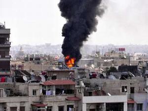 Mortar shelling in Damascus, Syria. (File photo) 