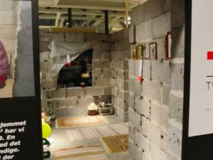 IKEA set up a replica of a typical home of a refugee in Damascus in their showroom in Slependen, Norway, to raise money for the Red Cross' efforts in Syria. (IKEA)