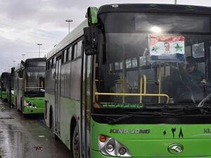A 22nd convoy carrying civilians and opposition fighters from the city of Douma arrived in Aleppo's Al-Bab district. (AFP/ File Photo)