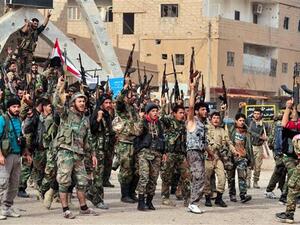 Syrian regime forces bigan operations alongside Iranian-backed militias against opposition groups in southwestern Daraa, killing eight civilians. (AFP/ File Photo)