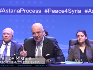 Staffan de Mistura, the United Nations Envoy to Syria during the talks in Astana, Kazakhstan, January 2017 (Wikimedia Commons)