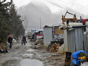 Syrian refugees living in dire conditions in Lebanon. (AFP/Joseph Eid)