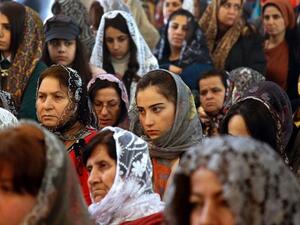 Syrian Orthodox Christian women attending a mass. (AFP/File)