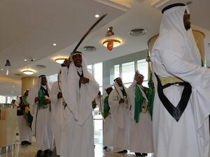 Tawuniya welcomed the employees with Ardah during Saudi National day