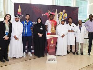 This week Hamad Medical Corporation (HMC) hosted members of the Qatar Stars League when they visited Hamad Bin Khalifa Medical City with the Qatar Cup. 