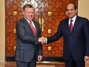 الرئيس المصري، عبد الفتاح السيسي، والعاهل الأردني، الملك عبد الله الثاني بن الحسين، في القاهرة