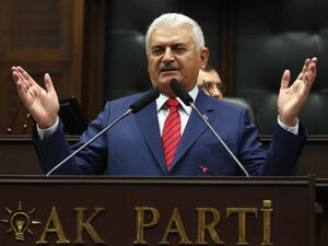 Turkish Prime Minister and the leader of Turkey's ruling party, the Justice and Development Party (AK Party) Binali Yildirim delivers a speech during a meeting of the AK Party at the Grand National Assembly of Turkey in Ankara, on June 28, 2016. (AFP/Adem Altan) Turkish Prime Minister and the leader of Turkey's ruling party, the Justice and Development Party (AK Party) Binali Yildirim delivers a speech during a meeting of the AK Party at the Grand National Assembly of Turkey in Ankara, on June 28, 2016. (AFP/Adem Altan)