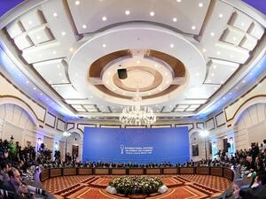 Delegates gather in the conference hall during the last round of Astana talks. (AFP/ File Photo)