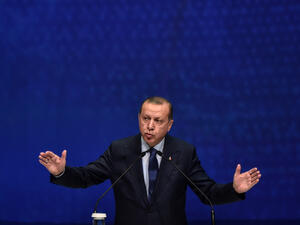 Erdogan sai he was 'very happy about the news that a conclusion int he battle of Mosul in being reached'. (AFP) 