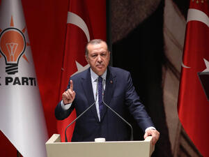Speaking at an event on higher education in the Islamic world in Ankara, Erdogan continued: “Israel is attempting to damage the Islamic character of Jerusalem with new practices every day by taking advantage of the current weakness of Muslims.” (AFP) 
