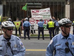 Anti-Erdogan protesters in Washington, D.C. (AFP/Drew Angerer)