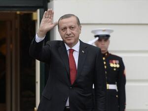 Turkish President Erdogan arrived at the White House in Washington D.C. to meet with US President Obama. (AFP/Olivier Douliery)