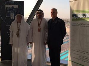 Prince Andrew said it was an honour to cooperate with Shaikh Mohammad and with the Khalifa Fund to introduce Pitch@Palace in Abu Dhabi and the Gulf. (Twitter/Khalifa Fund) Prince Andrew said it was an honour to cooperate with Shaikh Mohammad and with the Khalifa Fund to introduce Pitch@Palace in Abu Dhabi and the Gulf. (Twitter/Khalifa Fund)