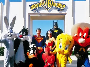 Iconic Warner Bros characters at Warner Bros Movie World in Australia. (Pinterest)
