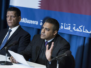 The US military has previously struck Al-Jazeera offices during both the invasion of Afghanistan and Iraq - though both attacks were claimed to have been unintentional. (AFP) 