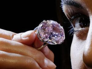 The stone, valued at $60 million, has received the highest color and clarity grades from the Gemological Institute of America (GIA). (Sotheby) The stone, valued at $60 million, has received the highest color and clarity grades from the Gemological Institute of America (GIA). (Sotheby)