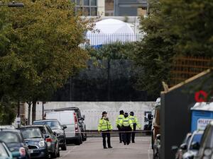 Thirty people sustained mostly flash burn injuries when an improvised explosive device partially exploded in 
an underground train at the Parsons Green station on the District Line. (Adrian Dennis/AFP)