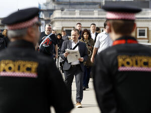 Residents said they heard loud bangs and gunshots early Monday. (AFP) 