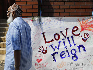 Ten people were injured in the attack, which took place early Monday near Finsbury Park mosque, north London. (AFP)