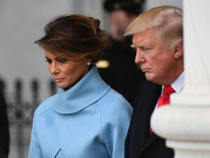 Melania and Donald Trump in a thoughtful moment (AFP/File Photo)	