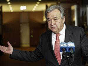 Former UN HIgh Commissioner for Refugees Antonio Guterres speaking at the UN headquarters in New York in April 2016. (AFP/Kena Betancur) Former UN HIgh Commissioner for Refugees Antonio Guterres speaking at the UN headquarters in New York in April 2016. (AFP/Kena Betancur)