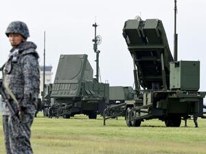 Soldiers from the Japan Air Self-Defense Force set up PAC-3 surface-to-air missile launch systems during a temporary deployment drill at Yokota Air Base, the United States Air Force base in Fussa, in western Tokyo, on August 29, 2017. (AFP/ File Photo)