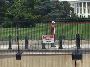Former Marine is arrested for jumping over a White House fence while on a 'mission from God' to attack Trump. (Facebook)