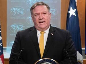 US Secretary of State Mike Pompeo speaks during a press briefing at the US Department of State in Washington. (AFP/File)