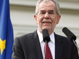 Austrian President Alexander Van der Bellen during a Press conference in Vienna, Austria. (AFP/ File)