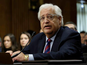 David Freidman, US Ambassador to Israel, has knocked the Palestinian Authority's silence after the 2 deadly attacks in Israel. (AFP/ File Photo)