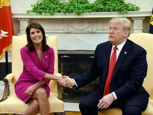 Nikki Haley took the job of United Nations ambassador with little experience in foreign policy. (AFP/File)