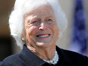 US First Lady Barbara Bush during the George W Bush Presidential Center dedication ceremony in Dallas, Texas. (AFP/ File Photo)