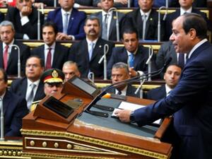 Egyptian President Sisi addresses parliament. (AFP/ File Photo)