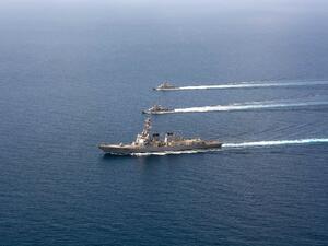 The US strikes come after cruise missiles targeted the USS Mason destroyer twice in a week. (AFP/File) 