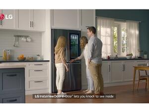 InstaView Door-in-Door™ has a sleek glass panel that illuminates the interior when the panel is knocked on twice, enabling users to see what’s inside.